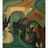 Knute Heldner, Untitled (French Quarter Costume Scene), second quarter 20th c., Oil on panel