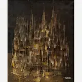 Ciudad de Cristal by Leonardo Nierman, 1959, Oil on canvas, sold Aug 2024