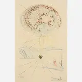 The voice of my beloved [from Song of Songs] by Salvador Dalí, 1971, Color etching, sold Aug 2024