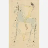 I have compared thee, o my love, to a company of horses [from Song of Songs] by Salvador Dalí, 1971, Color etching, sold Aug 2024