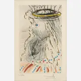 King Solomon [from Song of Songs] by Salvador Dalí, 1971, Color etching, sold Aug 2024