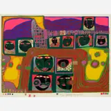 Friedensreich Hundertwasser, Kingdom of the Toro, 1968, Serigraph