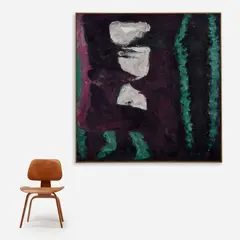 Departure by Nick Vaccaro, 1962, Oil on canvas, sold Aug 2024