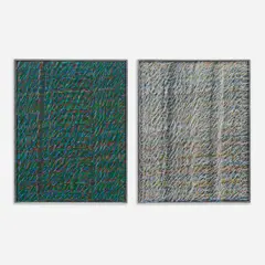 Idea Dictates Image and Color Makes Space, 1974-75 by Nick Vaccaro, Oil, sold Aug 2024