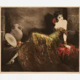 Gitane (The Gay Senorita) by Louis Icart, 1939, Etching, sold Aug 2024