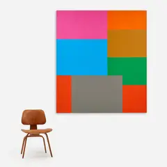 Theme to the West #14 by Nick Vaccaro, 1989, Acrylic on canvas, sold Aug 2024