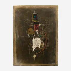 Untitled abstract composition by Johnny Friedlaender, 1968, Color etching and aquatint on paper, sold Aug 2024