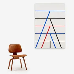 Nick Vaccaro, Red Blue & Black Bars, 1969, Acrylic on canvas