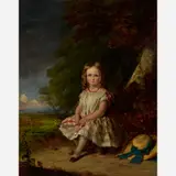 Robert Thorburn Ross, Young Girl in a Landscape, Oil on canvas