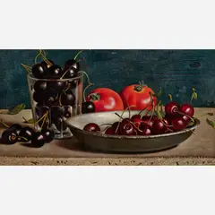 Gé Röling, Cherries, 1956, Oil on board
