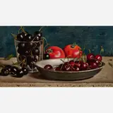 Gé Röling, Cherries, 1956, Oil on board