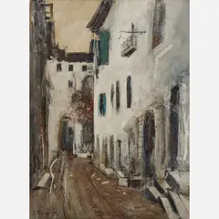 Jan Rijlaarsdam, Street in Periqueva, Oil on canvas