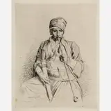 Jean-Léon Gérôme, Le Fumeur Egyptien, 1868, Etching