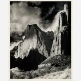 Chuck Henningsen, Storm over Zion, 1978 Platinum print on paper 13" x 10 1/4, Pencil