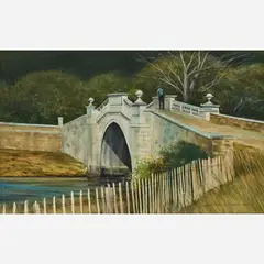 Jack O'Hara, Untitled (Bridge), Watercolor and pastel on paper