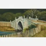 Jack O'Hara, Untitled (Bridge), Watercolor and pastel on paper