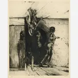 Edward Hill, Phases of the Moon II, 1966, Etching on paper