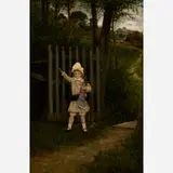 Hiram Reynolds Bloomer, Young girl with doll, Oil on canvas