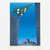 Jim Leedy, Sky Art over Kansas City, 1979, Serigraph on paper