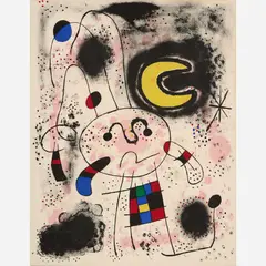Miro Recent Paintings by Joan Miró, 1953, Color lithograph on paper, sold Feb 2024