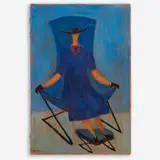 Elli Zimmer, Woman in a Lounge Chair, 1946, Oil on canvas