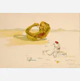 Desert Watch [from the Time Suite] by Salvador Dalí, 1976, Color lithograph on paper, sold Feb 2024
