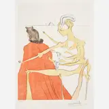 Divine Back of Gala by Salvador Dalí, 1974, Hand-colored etching on paper, sold Feb 2024