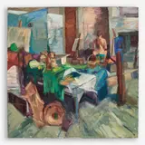 Stanley Lewis, Untitled (Painting Studio), circa late 1970s, Oil on canvas
