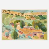 Untitled (New Mexican Vista) by Marleen Stein Gold, 1985, Watercolor and pastel on paper, offered Feb 2024