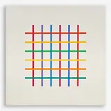 Colored Grid by Nick Vaccaro, 1968, Acrylic on canvas, sold Feb 2024