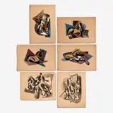 Eduard Buk Ulreich, Six abstract studies, Gouache