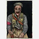 Tilly Woodward, Untitled (Portrait of a Soldier), 1983, Charcoal and pastel on paper