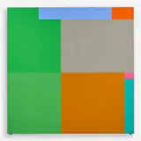 Theme to the West #13 (Four Corners) by Nick Vaccaro, 1989, Acrylic on canvas, sold Feb 2024