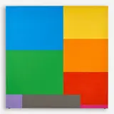 Theme to the West #8 (For Spacious Skies) by Nick Vaccaro, 1989, Acrylic on canvas, sold Feb 2024