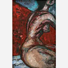 Horst Schwab, Untitled (Nude Torso), 1961, Oil on Masonite