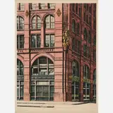 Richard Haas, Puck Corner, 1978, Color etching and aquatint on paper