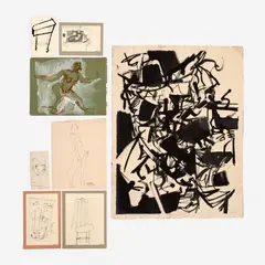 Larry Bakke, An assortment of works on paper, including an abstract, ink