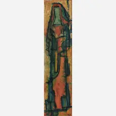 Adolf Gerhard, Figur Orange, circa 1960s, Oil on canvas