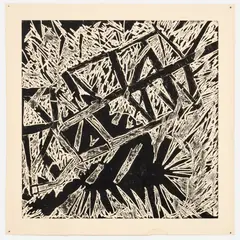 Hugh Merrill, Suzy Bridge I, 1985, Woodcut on paper