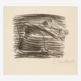 Ernst Barlach, Gang im Schatten (Walk in the Shadow), 1922, Lithograph on paper