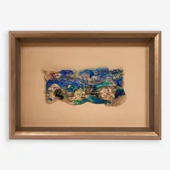 A Man and Woman Fishing by Nicholas Africano, 1975, Acrylic, offered Jul 2023