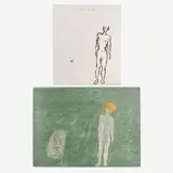 Nicholas Africano, Boy and Angel, 1986, Color lithograph on paper