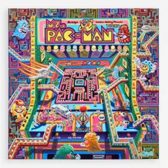 Mz. Pac-Man by Ian Young, 2014, Acrylic on canvas, offered Jul 2023