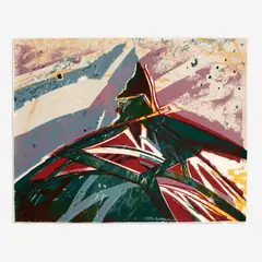Mountain Shift by Richard Hunt, 2015, Color lithograph, offered Jul 2023