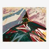 Richard Hunt, Mountain Shift, 2015, Color lithograph