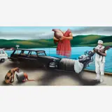 Soren Arutjunjan, The Old Car in Sandana, 1977, Gouache on paper