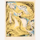 André Masson, Corps Magique, plate created 1942/ printed, 1961, Color etching on paper