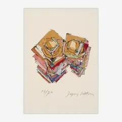 Jacques Villon, Untitled, 1965, Color lithograph