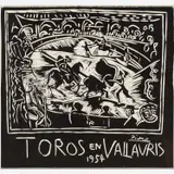 Pablo Picasso, Toros en Vallauris, 1954, Linocut