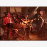 Leroy Allen, Happy 'Cause I'm Going Home, 1995, Oil